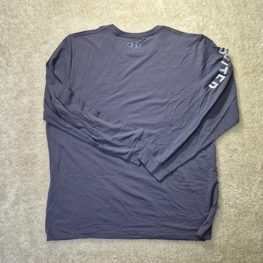 Under Armour Project Rock Shirt Mens 2XL Purple Veterans Day Gym USA Patriotic